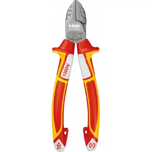 FELO Side Cutters VDE 180 mm FL58101840 insulated pliers, 180 mm cutting blades, VDE safety certified
