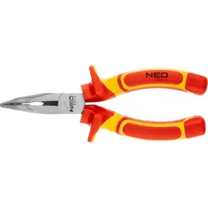 NEO tools izolētas pagarinātas izliektas knaibles 160 mm 1000V pulētas modelis 01-227
