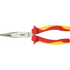 Insulated long straight pliers Tvardy 200 mm VDE model T00905
