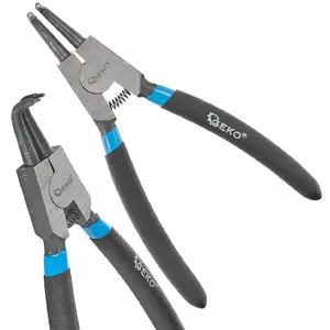 External Circlip Pliers GEKO 160 mm (6") bent, model 15/120