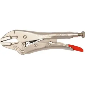 Locking pliers YATO YT-2452, carbon steel, stainless parts, 180 mm, red handle
