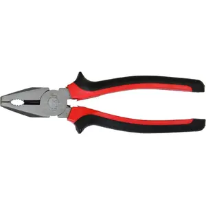 Pliers GEKO G01622 nickel-plated 200 mm, red-black handles