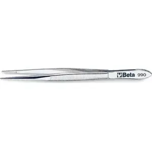 Straight Tweezers Beta Tools BE 990 — precision metal tweezers, straight tip