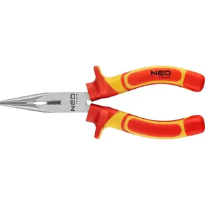 NEO tools удлинённые прямые плоскогубцы 160 мм 1000V, полированные (01-223)
