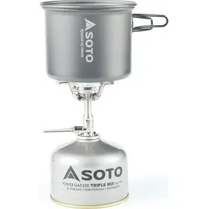 Camping stove and cookware combo SOTO Amicus without igniter with cook set
