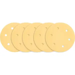 Slīpēšanas disks ar līpošo savienojumu GRAPHITE 225 mm K180, 5 gab., 6 caurumi priekš 59G264/59G265 slīpmašīnām