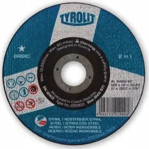 Cutting Disc for Angle Grinder 125 x 1.6 mm for Steel/Inox, LOGO-Tools 10.116