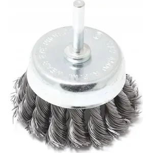 Wire Cup Brush Forsage F-BCR103 Ø76 mm — twisted-wire cup for drill, blister-packed