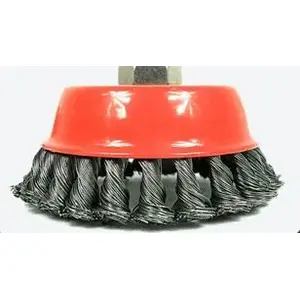 Brush, Silver radial cup brush with M14 thread 65 mm (model 10342)