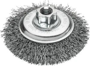 Wire Cup Brush Aptel for Angle Grinder M14 100x10 mm steel crimped 0.35 mm