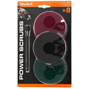Power scrubs 8-piece sanding pad set by Millarco (Work>it) — replacement sanding discs, 8 pieces