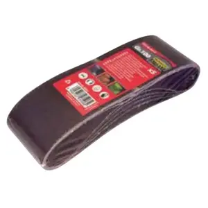 Abrasive sanding belt MODECO MN-68-464/5 75 x 533 mm grit 100, pack of 5