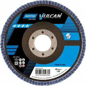 Abrasive flap disc Norton Clipper FLD FDTF 125x22 P80 for angle grinders, model R842