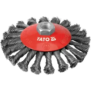 Щетка для предполировки YATO YT-4764 — насадка для роторного инструмента, Ø 12,5 см, до 10 000 об/мин