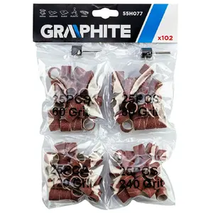 Оснастка для шлифования/шлифовки для роторного инструмента GRAPHITE 55H077 — хвостовик 3,2 мм, Ø 12,7 мм, 2 шт.