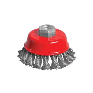Vadu kausa birste MODECO MN-69-134, tērauda, 80 mm — priekš slīpmašīnām un rotējošiem instrumentiem