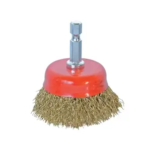 Wire cup brush MODECO MN-69-193 with 1/4" shank, 75 mm cup diameter