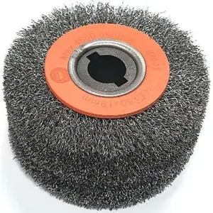 Wire cup brush Glob fi 100×48 mm, crimped steel wire, arbor hole Ø19 mm