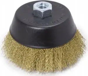 Wire cup brush Forsage F-BWC004 100 mm for grinders, soft (polished wire)