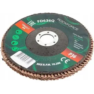 Abrasive flap disc Rockforce RF-FD636Q 150x22.2 mm P36 for angle grinders