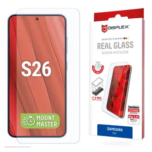 Защитное стекло Displex для Samsung Galaxy S26 — закалённое (10H), прозрачное, устойчивое к царапинам