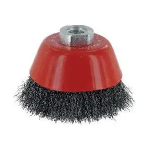 Wire cup brush Abraboro AB99010516 75 mm, M14 threaded shank, crimped wire