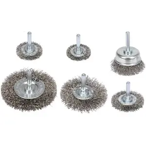 Sanding brush YATO YT-47593 for metal, rotary tool accessory, Ø compatible, max 4500 RPM, pack of 6