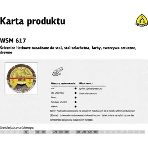 Круг лепестковый KLINGSPOR 125 мм WSM615 зерно 240 (MPN 254430)