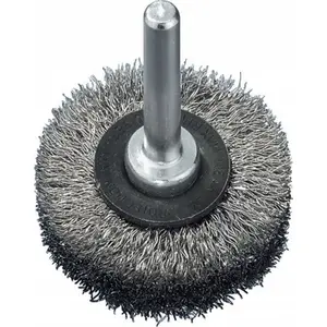 Disc Brush Abraboro AB99420114 — 75 x 15 mm, crimped wire, with shank