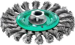 Wire Cup Brush Aptel M14 125x14 mm for Stainless Steel, Twisted Wire, 0.5–1 pcs