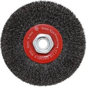 Abraboro disc brush 115 mm M14 — crimped wire 0.30 mm
