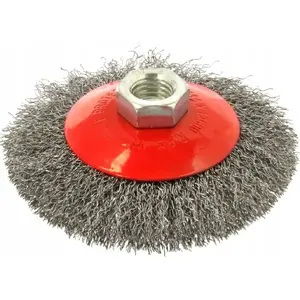 Wire Side-Brush GEKO 100 mm M14, crimped steel wire, for angle grinders