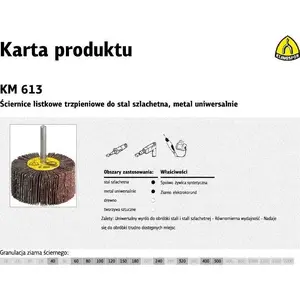 Flap Disc KLINGSPOR KM613 20×20×6 mm, abrasive grit 40, arbor-mounted (MPN 284743)