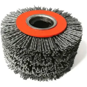 Brush wheel Glob model GLOB-SZ-WLOKNO100-048-19 — abrasive fiber, Ø100×48×19 mm, arbor hole Ø19 mm