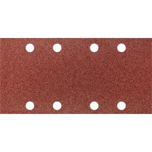 Шлифовальные листы GRAPHITE 93 x 185 мм K80, на липучке, 5 шт., с отверстиями
