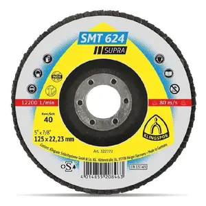 Lapiņu disks KLINGSPOR SMT624 SUPRA 125 mm abrazīvs 40