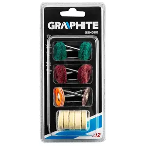 Accessory set for power drill GRAPHITE 55H080 — 12 pieces