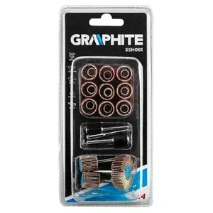 Urbjgriezes piederumu komplekts GRAPHITE 55H081 — 24 gab.