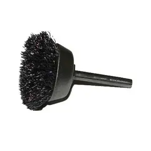 Wire-end brush Szczotpol model N161, 6 mm shank, 100 mm diameter