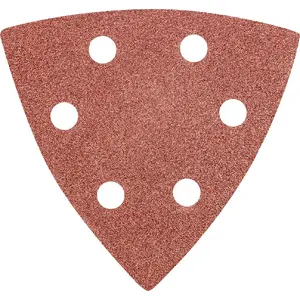 Smilšpapīrs delta uz līmlentes 93×93 mm K80, 5 gab., ar caurumiem – GRAPHITE 55H765