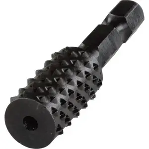 Wood rasp Wolfcraft WF4376000 — cylindrical profile, 6‑sided shank