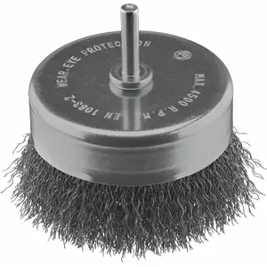 Wire End Brush Irwin 80 mm, thick steel wire, shank-mounted for metal and concrete