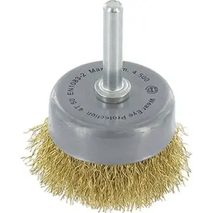 End Brush Abraboro AB99428220 — 50 mm, brass wire, stem-mounted