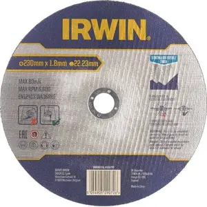 Cutting Disc for Metal/Stainless Steel Irwin 230mm x 1.8mm x 22.23mm