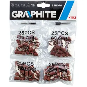 Оснастка для роторного инструмента GRAPHITE 55H076 — хвостовик 3,2 мм, диаметр 6,3 мм, 2 шт.