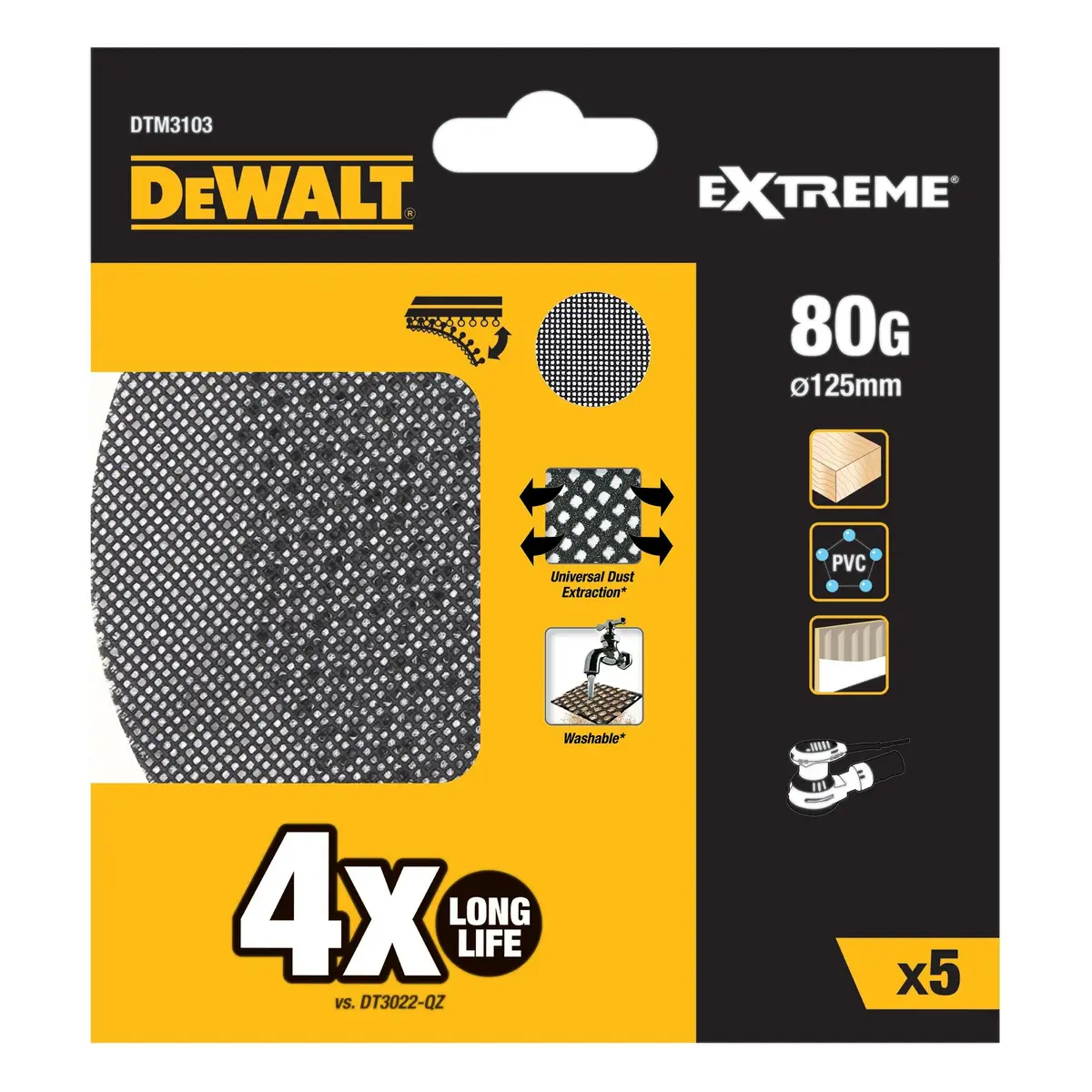 DeWalt DTM3103-QZ slīpēšanas komplekts, 5 gab. Photo 3