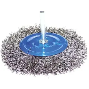 Wire cup brush Condor SR-T120 with shank, 120 mm diameter, steel wire