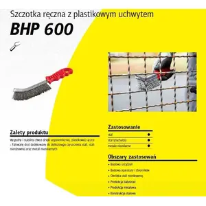 Wire Hand Brush KLINGSPOR K.SZCZOTKA BHP600 — stainless steel wire, plastic handle