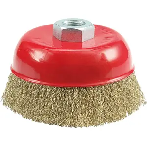 Wire wheel brush Vorel 06971, diameter 10 cm, 1 piece, for drill or grinder use