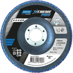 Шлифовальный лепестковый круг Norton Clipper X-TREME PRO R928 Pink — для металла и нержавеющей стали, 78072723652